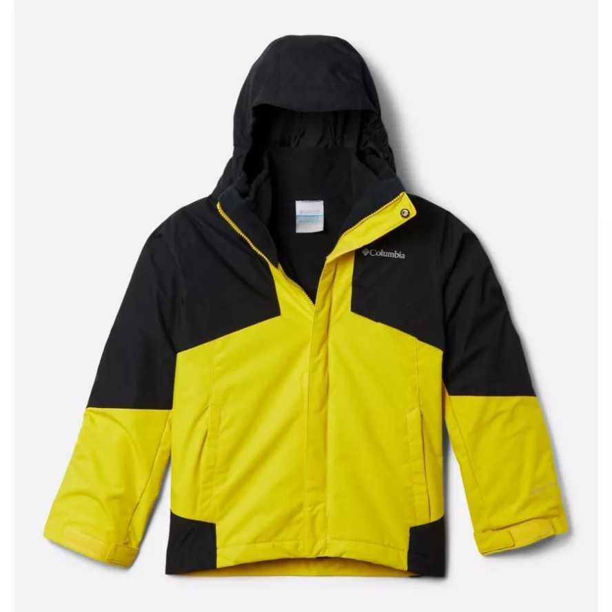 Columbia Sale Boys' Bugaboo II Fleece Interchange Jacket Laser Lemon/Black