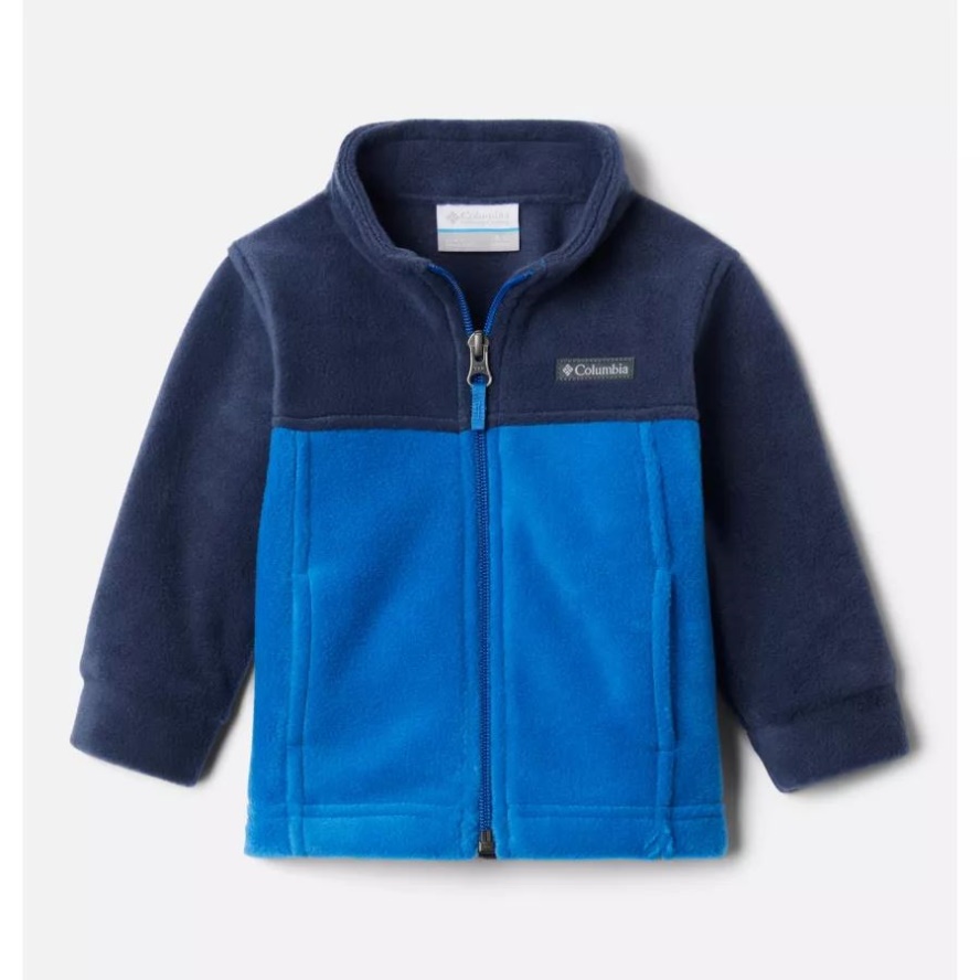 Columbia Sale Boys' Infant Steens Mountain II Fleece Jacket Bright Indigo/Collegiate Navy