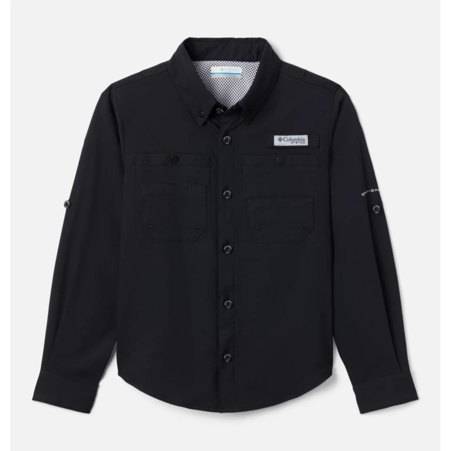 Columbia Sale Boys' PFG Tamiami Long Sleeve Shirt Black