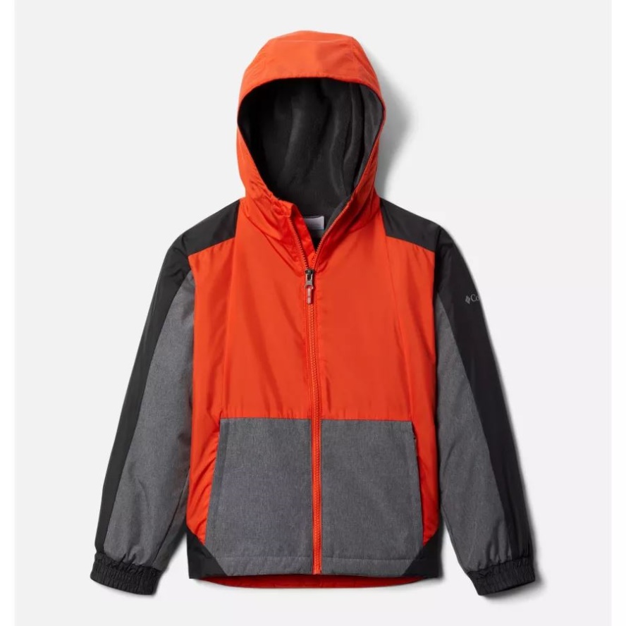 Columbia Sale Boys' Point Park Lined Windbreaker Red Quartz/Shark