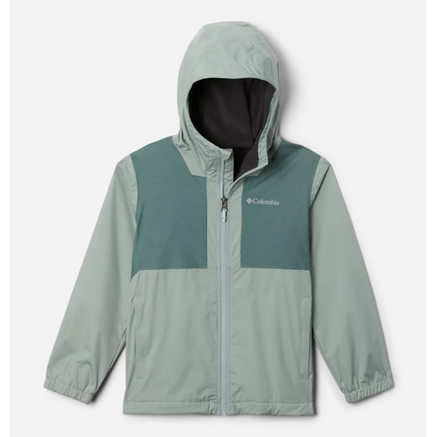 Columbia Sale Boys' Rainy Trails Fleece Lined Jacket Niagara/Metal Slub
