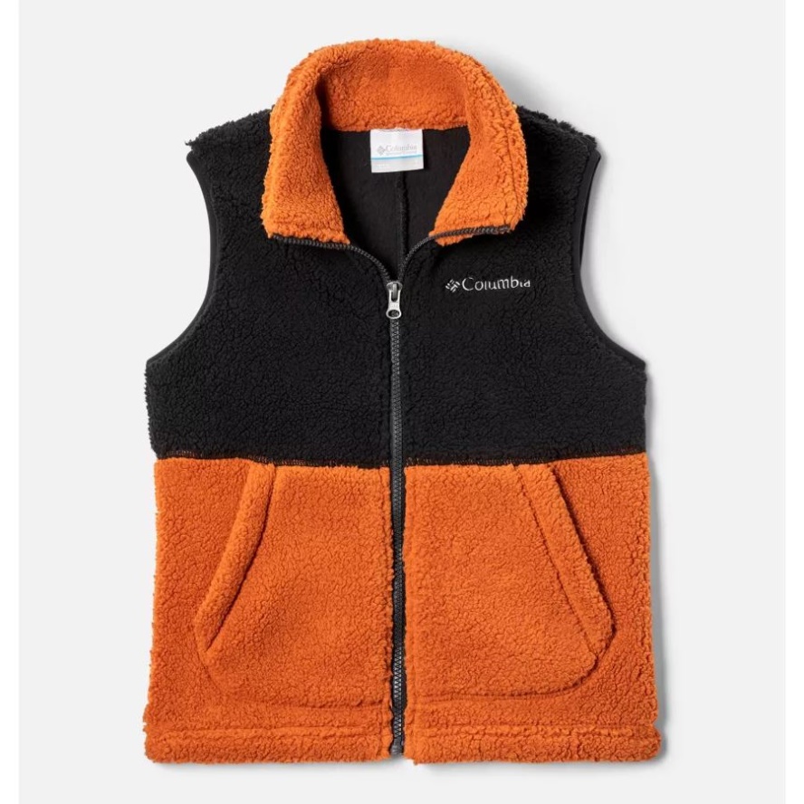 Columbia Sale Boys' Rugged Ridge Sherpa Vest Warm Copper/Black