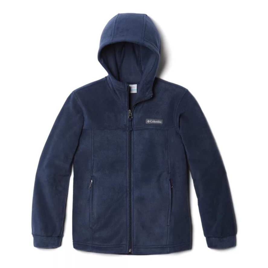 Columbia Sale Boys' Steens Mountain II Fleece Hooded Jacket Collegiate Navy