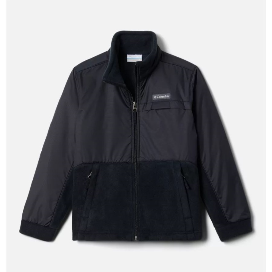 Columbia Sale Boys' Steens Mountain Overlay Fleece Jacket Black
