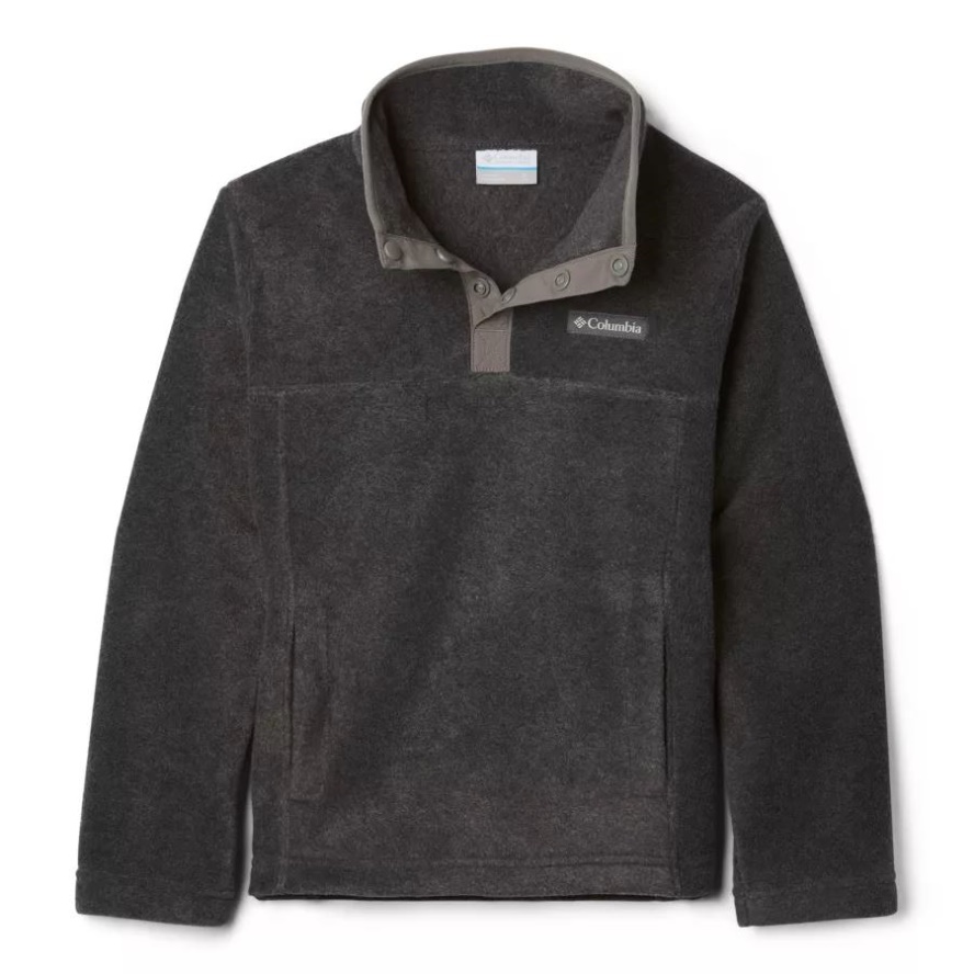 Columbia Sale Boys' Steens Mountain1/4 Snap Fleece Pull-Over Charcoal Heather