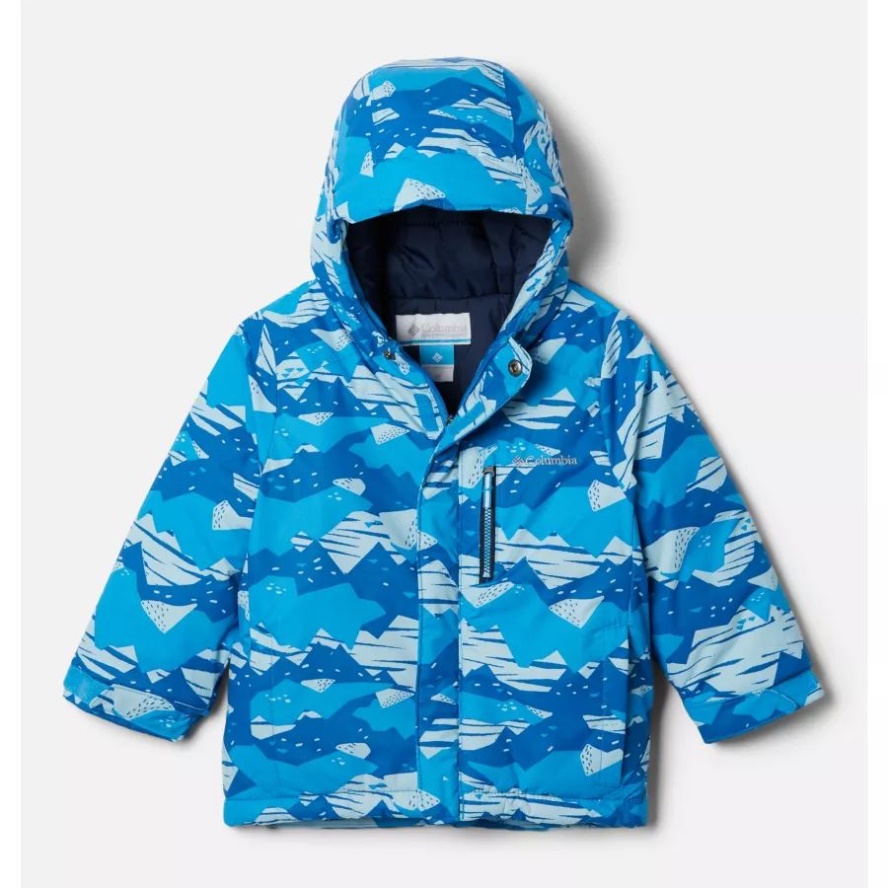 Columbia Sale Boys' Toddler Alpine Free Fall II Jacket Compass Blue Scrapscape Tonal