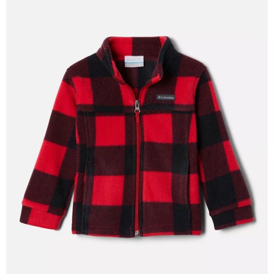 Columbia Sale Boys' Toddler Zing III Fleece Jacket Mountain Red Check