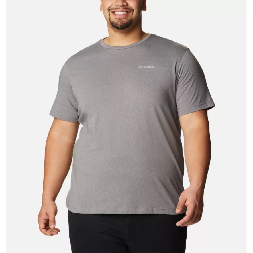 Columbia Sale Brand City Grey Heather Men's Thistletown Hills Short Sleeve Shirt Big