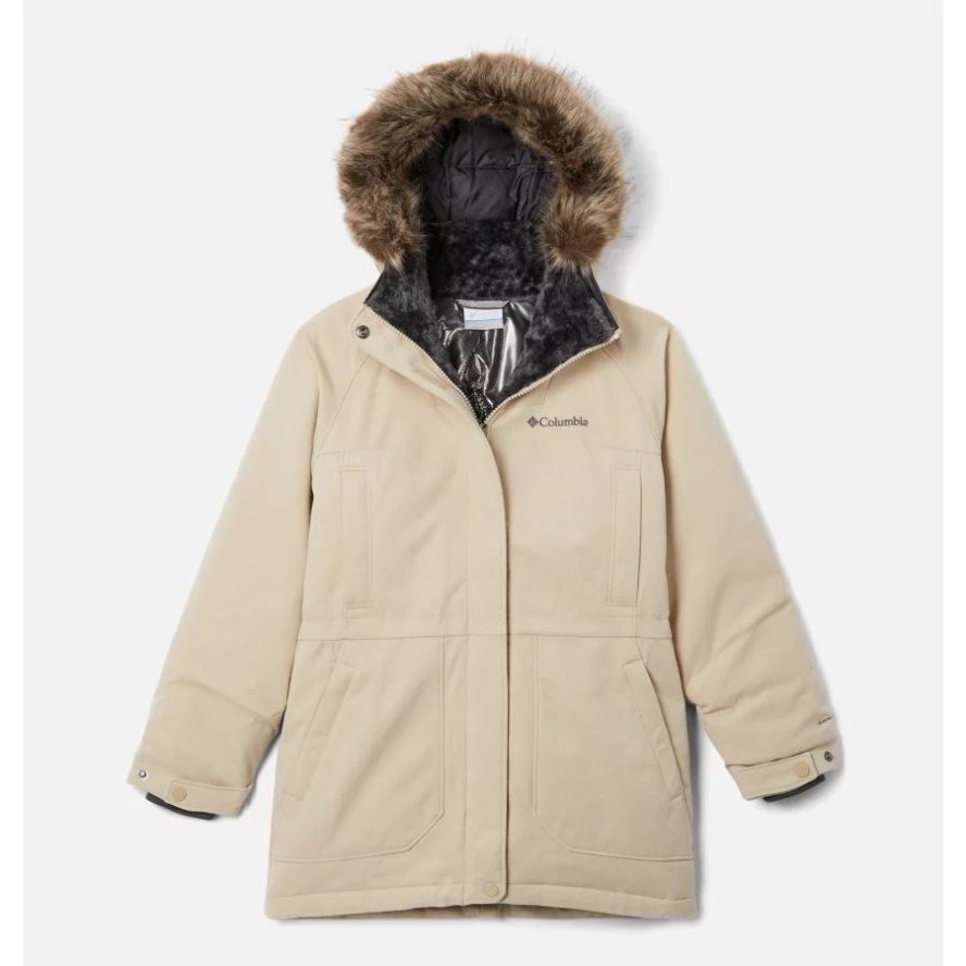 Columbia Sale Brand Girls' Boundary Bay Down Parka Ancient Fossil
