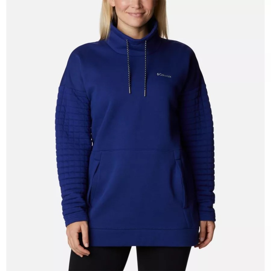 Columbia Sale Brand Women's Sunday Summit Oversized Funnel Pullover Dark Sapphire