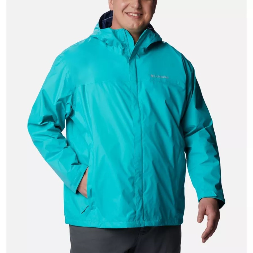 Columbia Sale Bright Aqua Men's Watertight II Rain Jacket Big
