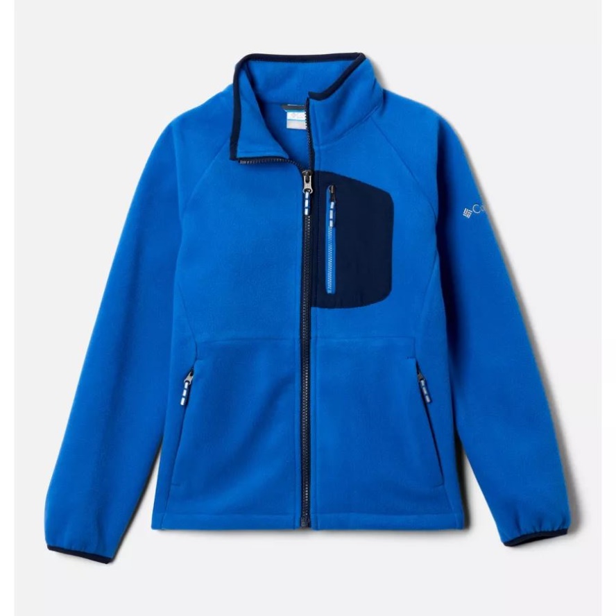 Columbia Sale Bright Indigo/Collegiate Navy Youth Fast Trek III Fleece Jacket