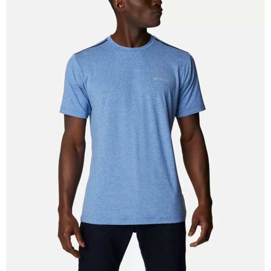 Columbia Sale Bright Indigo Men's Tech Trail Crew Neck Shirt