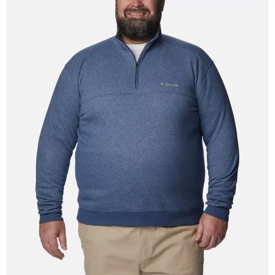 Columbia Sale Carbon Heather Men's Hart Mountain II Half Zip Sweatshirt Big