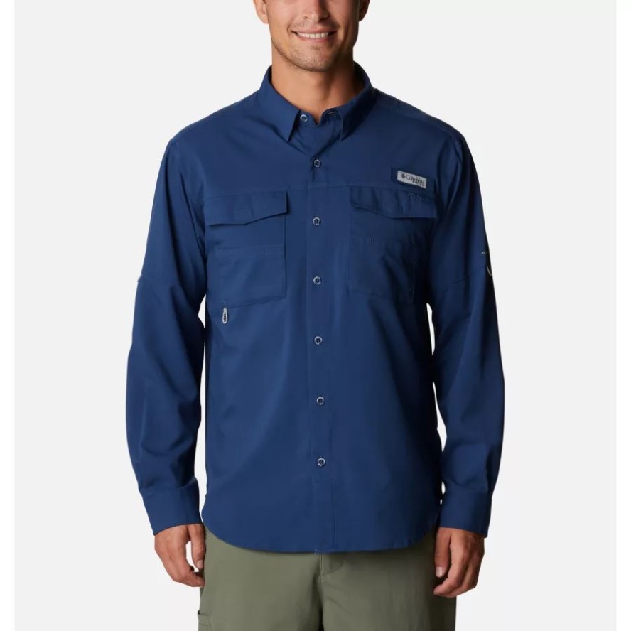 Columbia Sale Carbon Men's PFG Blood and Guts IV Woven Long Sleeve Shirt