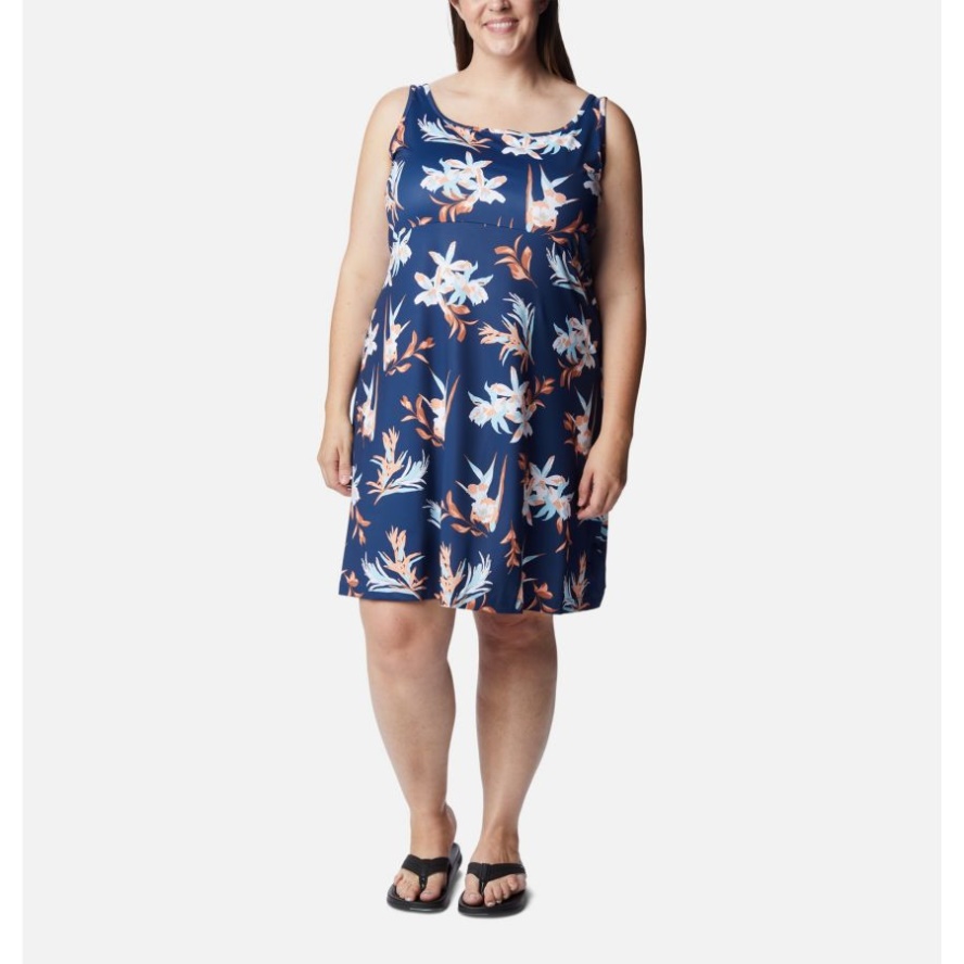 Columbia Sale Carbon/Tossed Tropics Women's PFG Freezer III Dress Plus Size