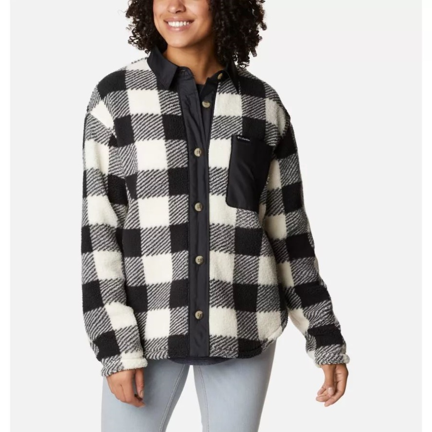 Columbia Sale Chalk Check Print Women's West Bend Shirt Jacket