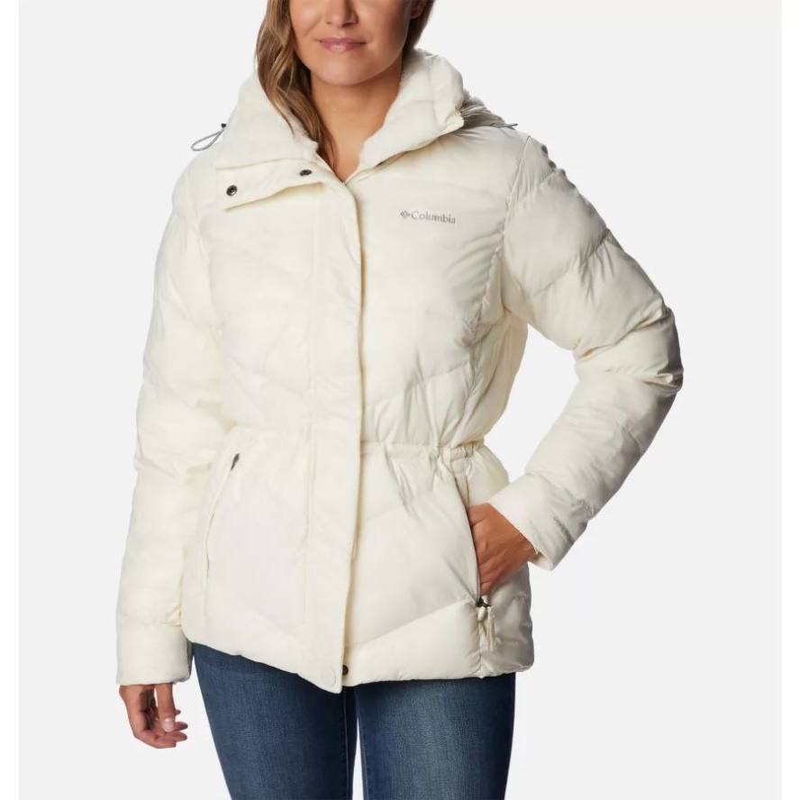 Columbia Sale Chalk Gunmetal Women's Peak to Park II Insulated Hooded Jacket