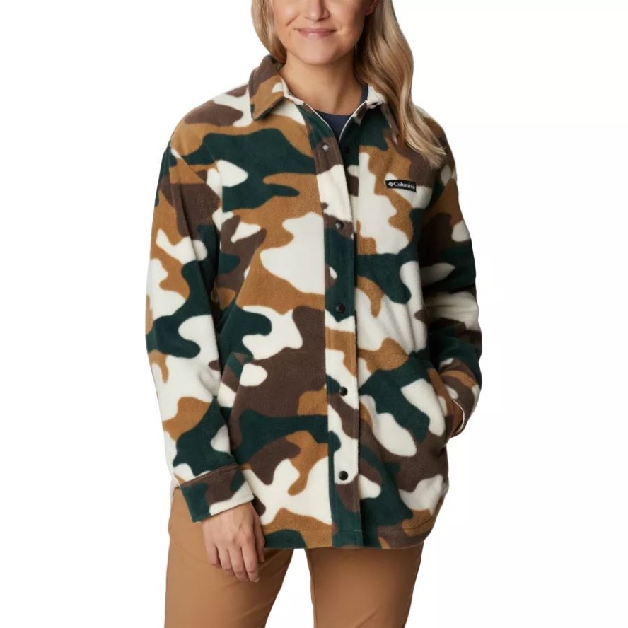 Columbia Sale Chalk Mod Camo Print Women's Benton Springs Shirt Jacket