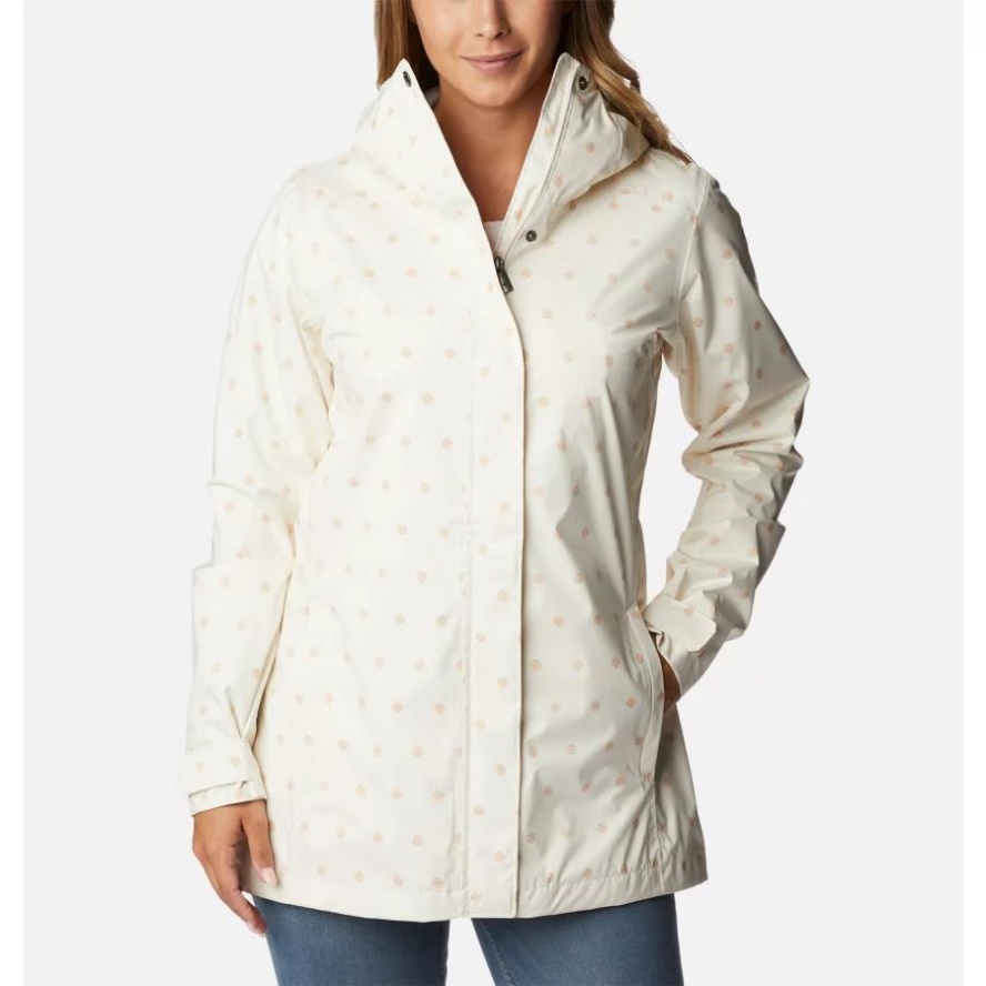 Columbia Sale Chalk Swell Dots Print Women's Splash A Little II Jacket