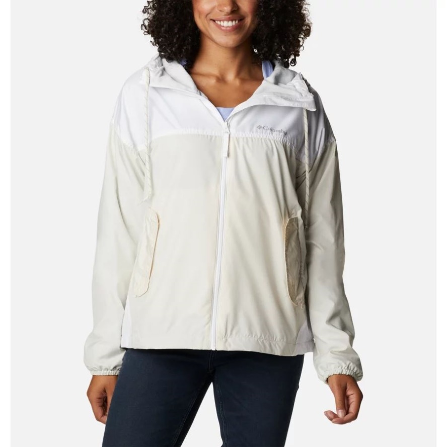 Columbia Sale Chalk/White Women's Flash Challenger Fleece Lined Windbreaker Jacket