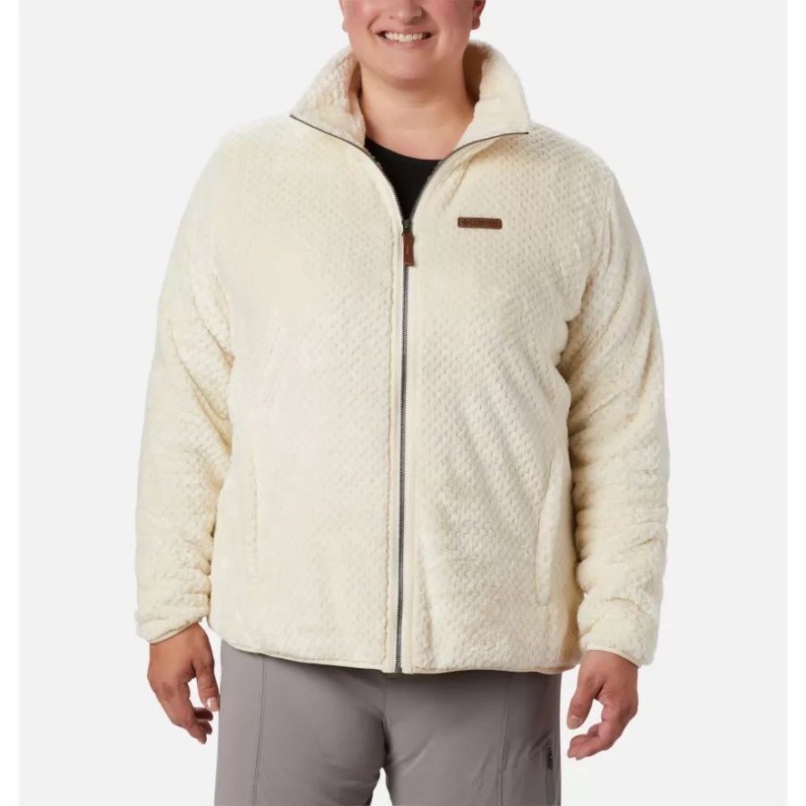Columbia Sale Chalk Women's Fire Side II Plush Full Zip Fleece Plus Size
