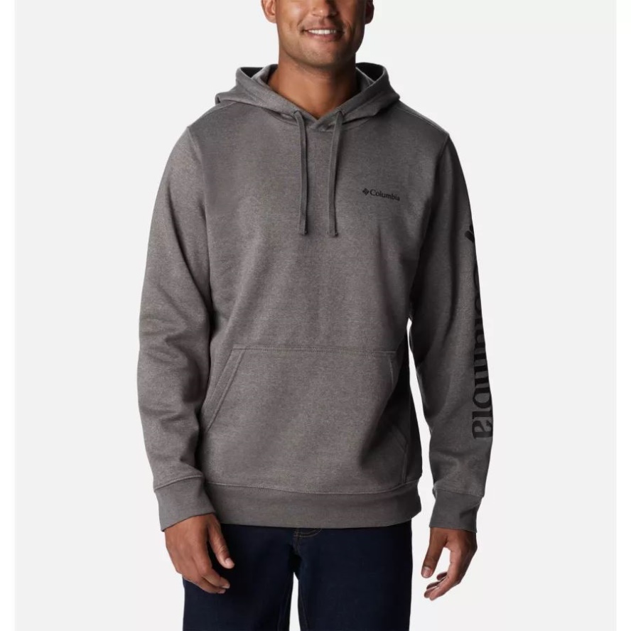 Columbia Sale Charcoal Heather/CSC Sleeve Logo Men's Columbia Sale Trek Hoodie