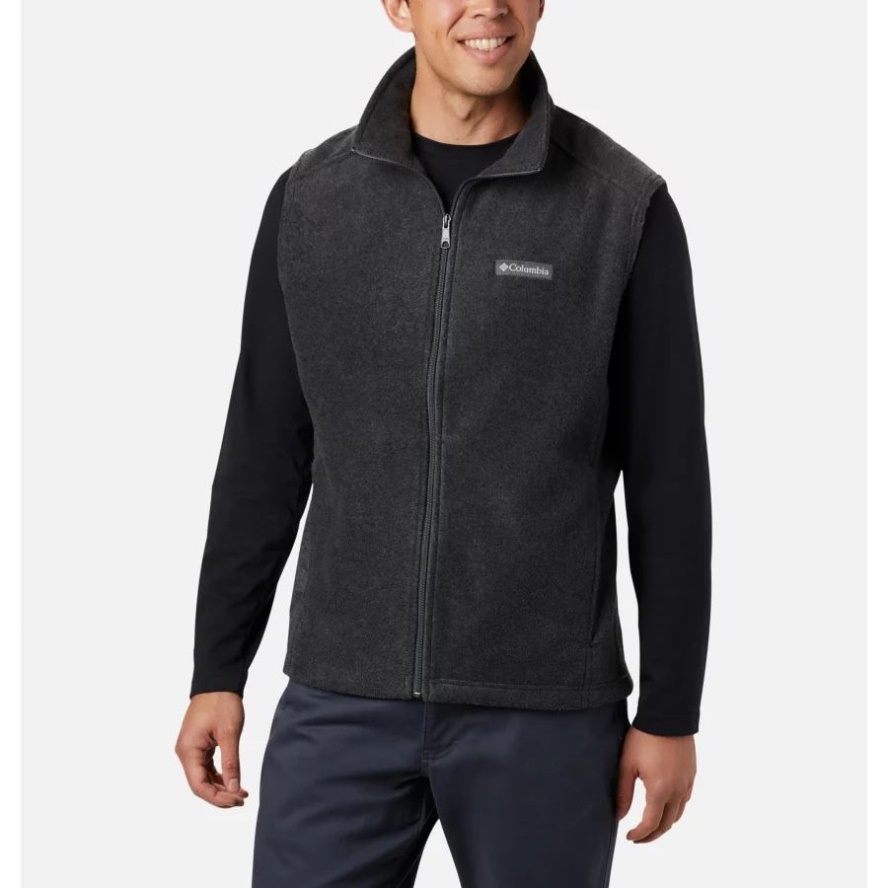 Columbia Sale Charcoal Heather Men's Steens Mountain Fleece Vest Tall