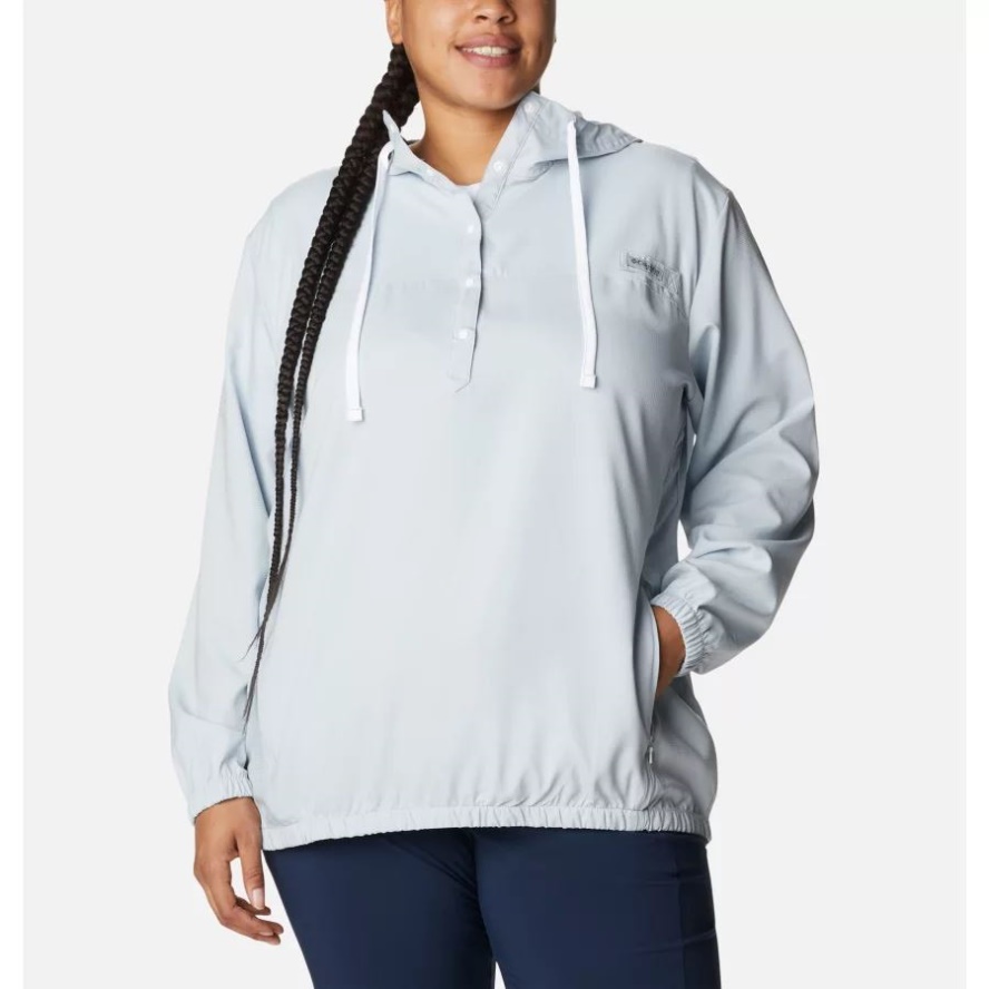 Columbia Sale Cirrus Grey/White Women's PFG Tamiami Hoodie Plus Size