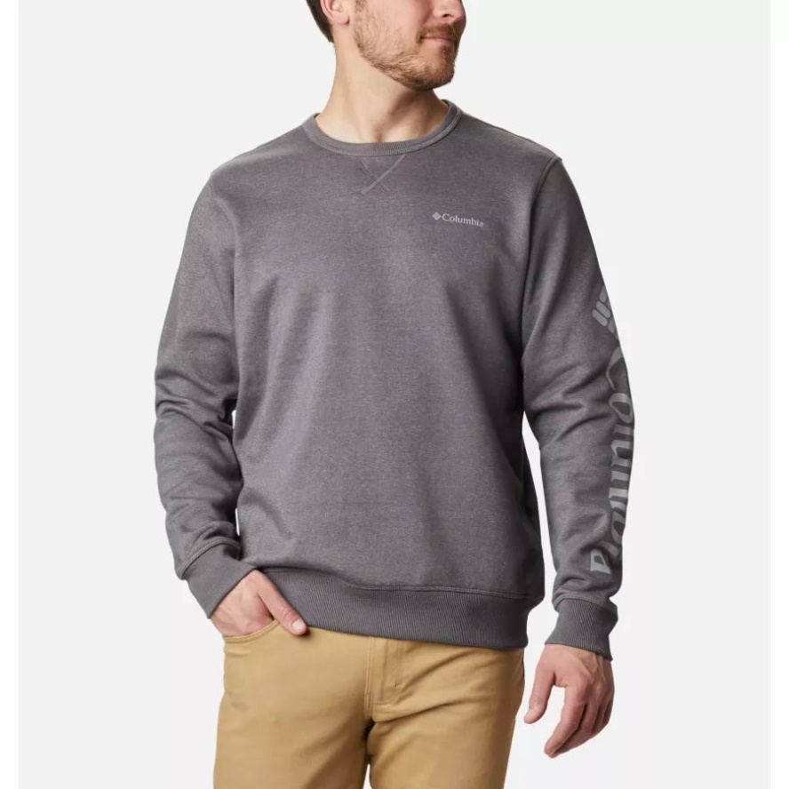 Columbia Sale City Grey Heather/Columbia Sale Grey Men's Columbia Sale Logo Fleece Crew