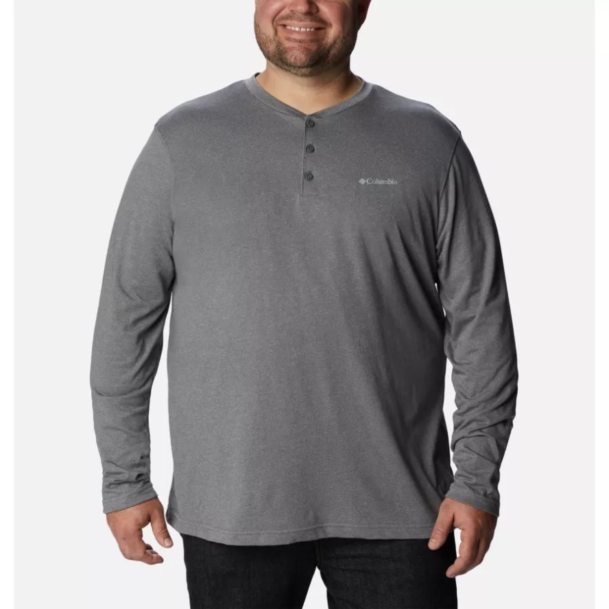 Columbia Sale City Grey Heather Men's Thistletown Hills Henley Big