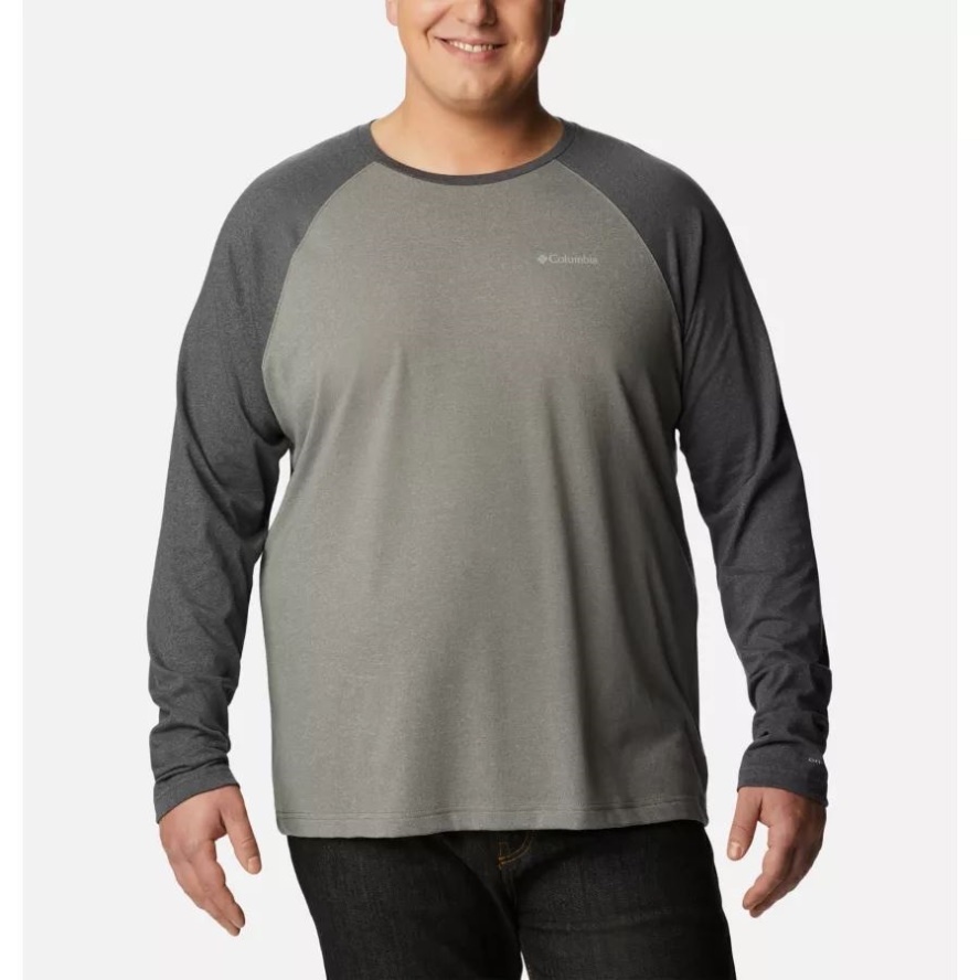 Columbia Sale City Grey Heather/Shark Heather Men's Thistletown Hills Raglan Shirt Big