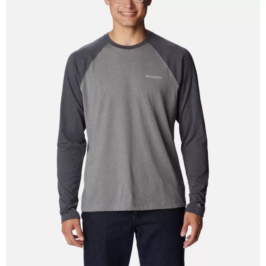 Columbia Sale City Grey Heather/Shark Heather Men's Thistletown Hills Raglan Shirt