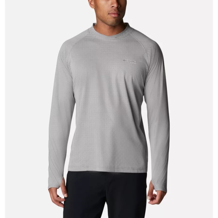 Columbia Sale City Grey Men's PFG Terminal Deflector Ice Long Sleeve Shirt