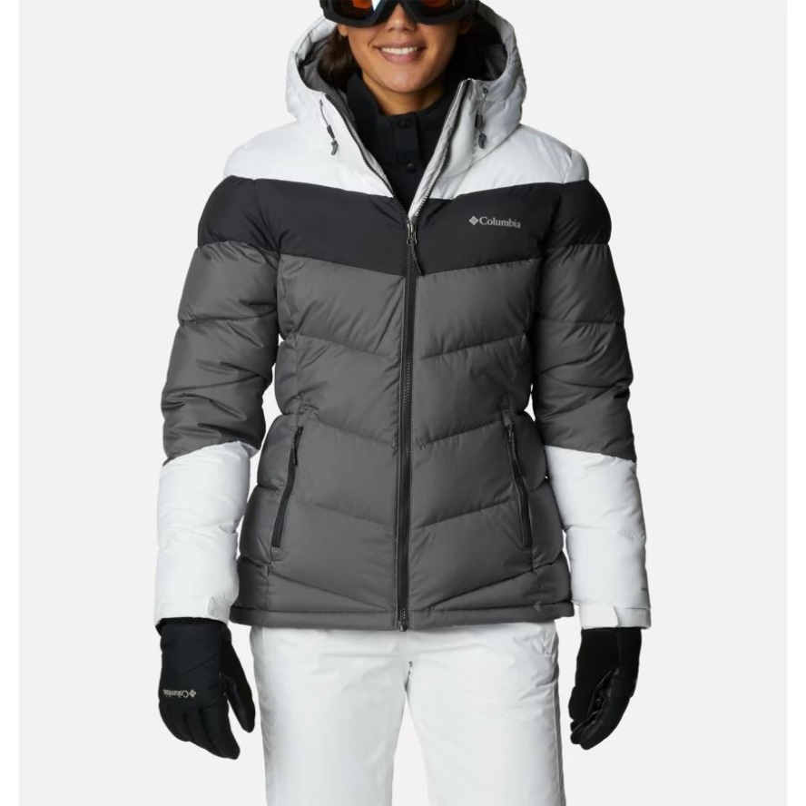 Columbia Sale City Grey/Shark/White Women's Abbott Peak Insulated Waterproof Ski Jacket