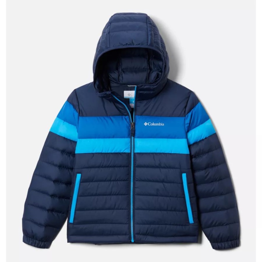 Columbia Sale Coll Navy/Bright Indigo/Compass Blue Boys' Tumble Rock Down Hooded Jacket