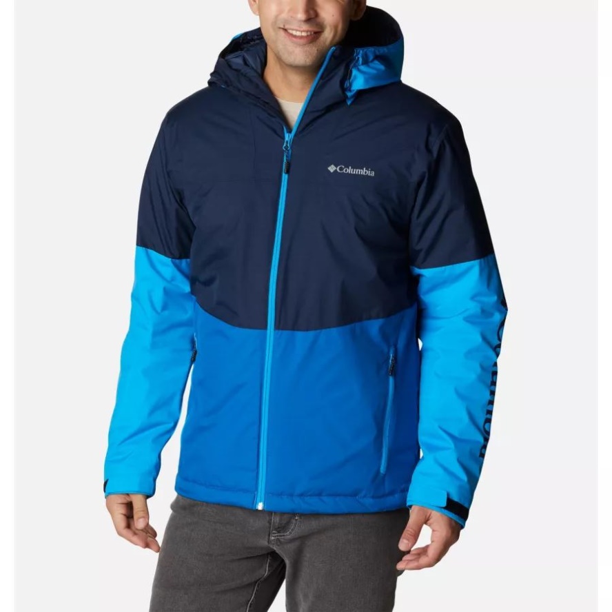 Columbia Sale Coll Navy/Bright Indigo/Compass Blue Men's Point Park Insulated Jacket