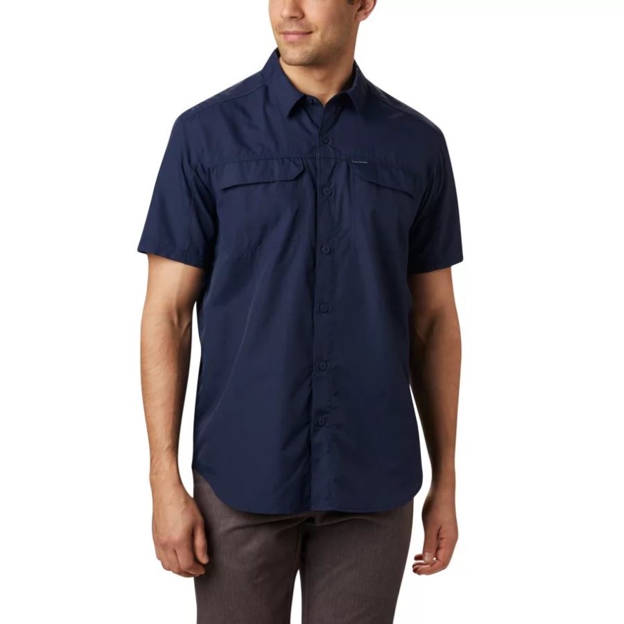 Columbia Sale Collegiate Navy Men's Silver Ridge 2.0 Short Sleeve Shirt