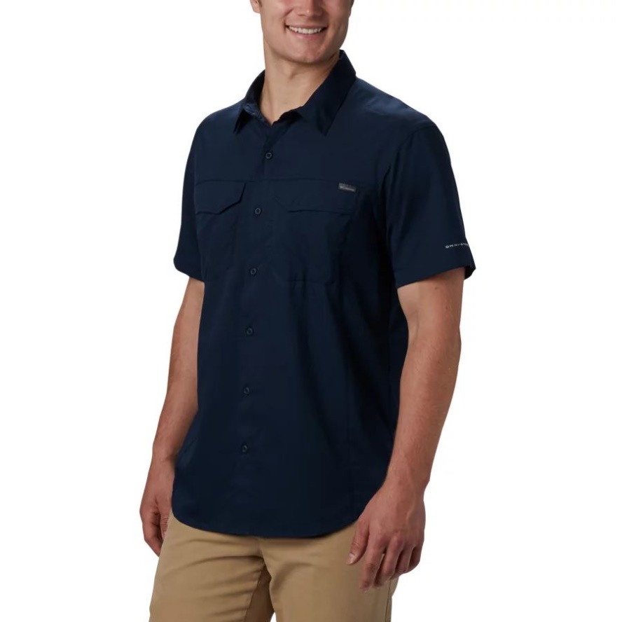Columbia Sale Collegiate Navy Men's Silver Ridge LiteShort Sleeve Shirt