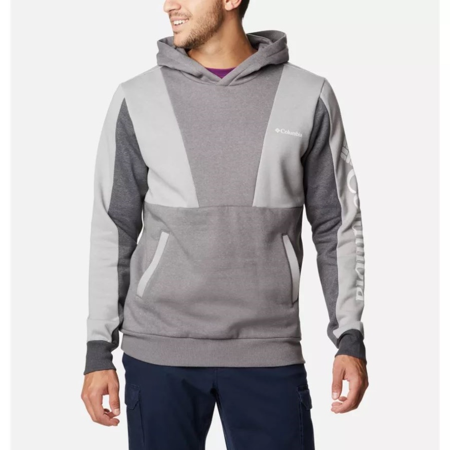 Columbia Sale Columbia Sale Grey Heather/City Grey Heather Men's Lodge Colourblock Hoodie