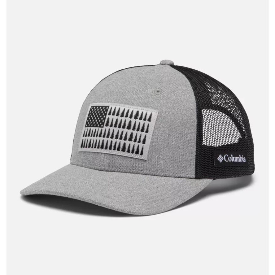 Columbia Sale Columbia Sale Grey Heather Columbia Sale Tree Flag Mesh Snapback Low Crown