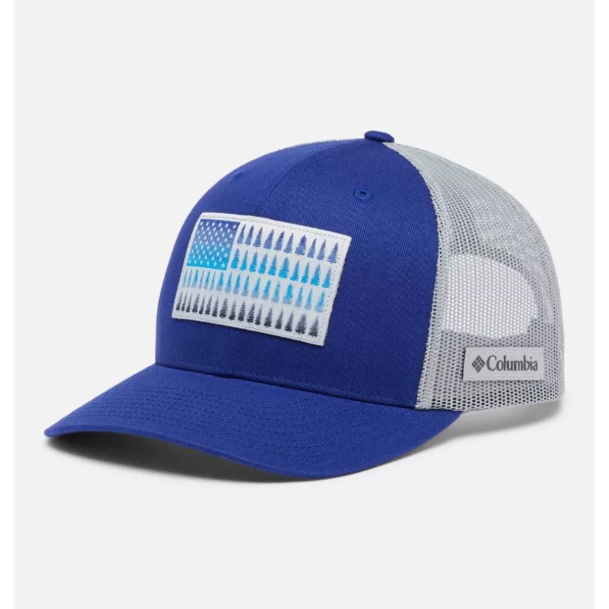 Columbia Sale Columbia Sale Tree Flag Mesh Snapback High Crown Dark Sapphire/Cirrus Grey