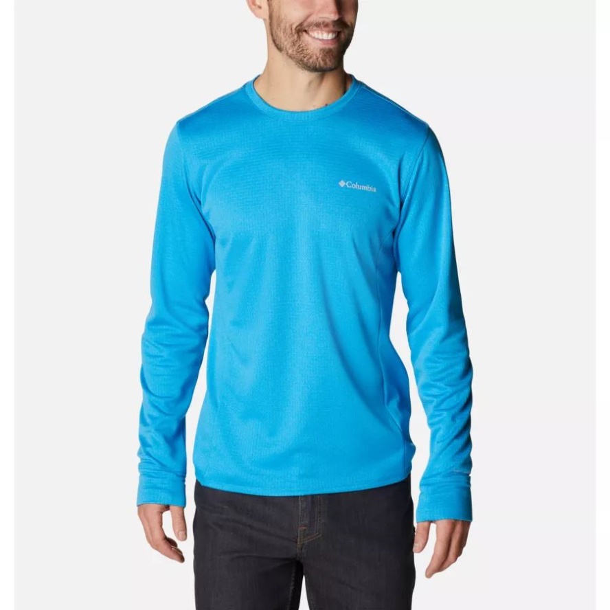 Columbia Sale Compass Blue Heather Men's Park View Crew Shirt