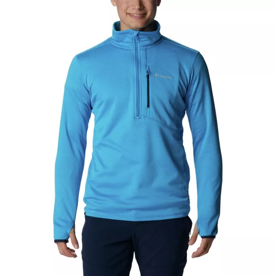 Columbia Sale Compass Blue Heather Men's Park View Half-Zip Fleece