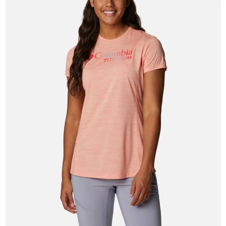 Columbia Sale Coral Reef/Red Hibiscus Women's Titan Pass Graphic T-Shirt