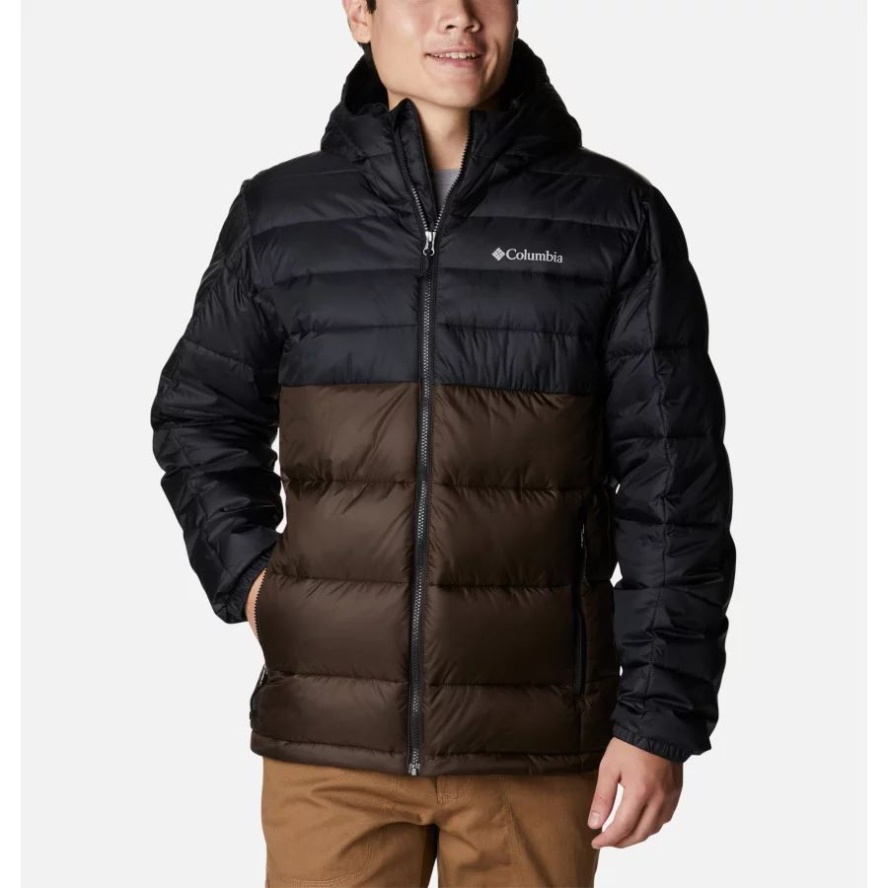 Columbia Sale Cordovan/Black Men's Buck Butte Hooded Synthetic Down Jacket