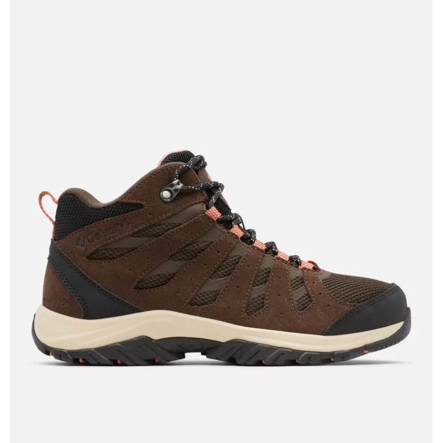Columbia Sale Cordovan/Dark Coral Women's Redmond III Mid Waterproof Walking Boot