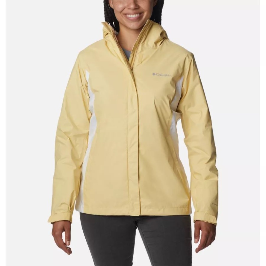 Columbia Sale Cornstalk/White Women's Arcadia II Rain Jacket