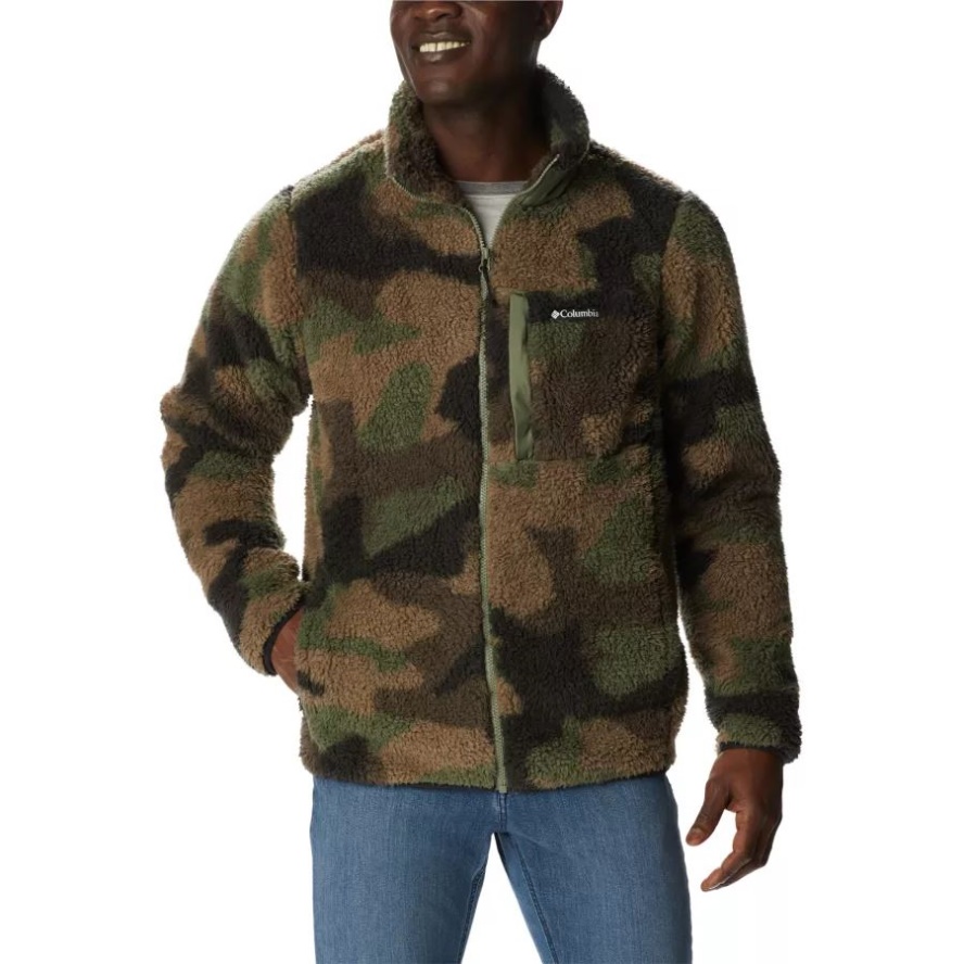 Columbia Sale Cypress Mod Camo Men's Winter Pass Sherpa Fleece Jacket