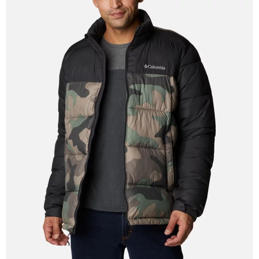 Columbia Sale Cypress Mod Camo Print/Shark Men's Pike Lake Puffer Jacket